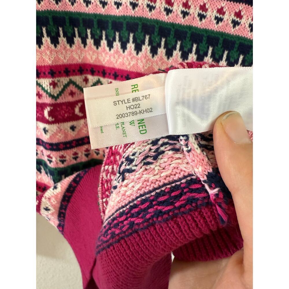 J crew 100% cotton fair isle sweater crewneck size S - Picture 2 of 4